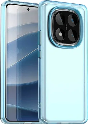Produktbild von Handyhülle für Xiaomi Redmi Note 14 Pro 5G Schlank Durchscheinend Matt Stoßfest Schutzhülle Blau