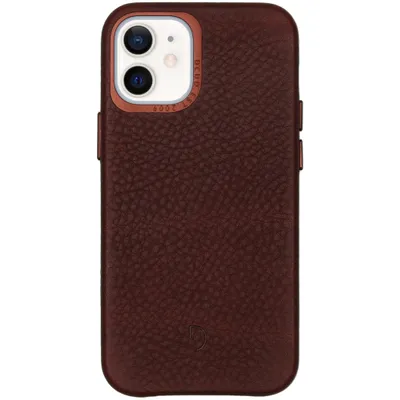 Zdjęcie produktu dla Skórzane etui na tył iPhone'a 12 Mini - czekoladowy brąz