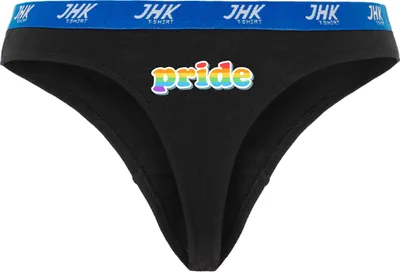 Produktbild von Damen Thong Slip - Boxer-0051-woman-black-v-S - schwarz - S - vorn - pride GAY LSBTQ - lustiges Motiv - Spruch - Unterwäsche - Unterhose - Freizeit - lustig
