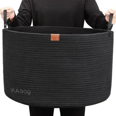Obrázek produktu pro Černý koš na prádlo s polštářem a úložným prostorem, 56 x 355 cm