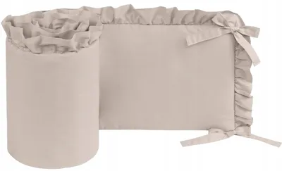 Produktbild von Bettschlange Infantilo 180x30 cm Baumwolle mit Rüschen beige