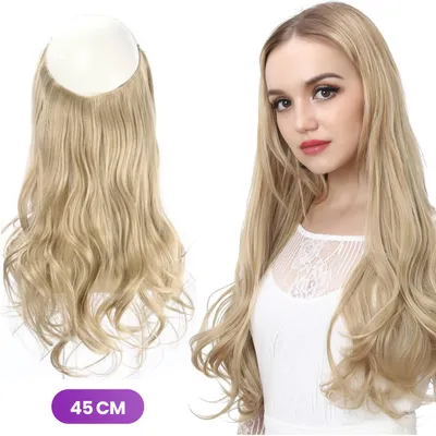 Produktbild von SassyGoods® Premium predlžovanie vlasov - blond vlnité - neviditeľné rozčesávanie - prirodzený vzhľad - predlžovanie vlasov - 45 cm