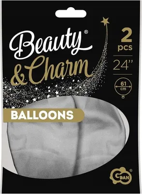 Produktbild von Beauty&Charm-Ballons, platin-silber, 2 Stück – Godan