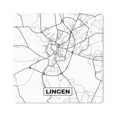 Produktbild von MuchoWow® Mauspad Mousepad Lingen - Stadtplan - Karte 20x20 cm - Mousepads - Maus Mat - Pad - Mausunterlage - Desk Mat - Bureauartikeln