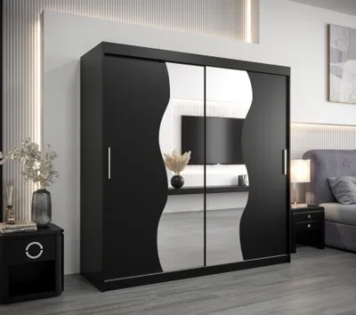 Produktbild von Kleiderschrank ROZALIE – Breite 200 cm, schwarz