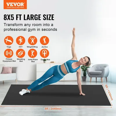 Zdjęcie produktu dla Mata do ćwiczeń Antypoślizgowa mata do jogi Mata do ćwiczeń fitness Pilates (8 x 5 stóp)