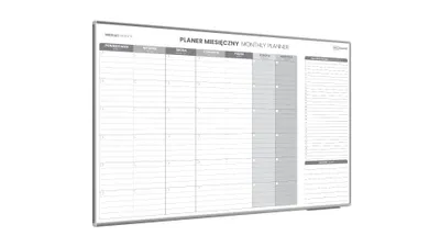 Zdjęcie produktu dla Planer MIESIĘCZNY suchościeralny magnetyczny 90x60 cm