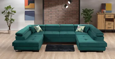 Immagine prodotto di Divano ad angolo in tessuto divano a U design tappezzeria tessile divani moderni ad angolo zona giorno