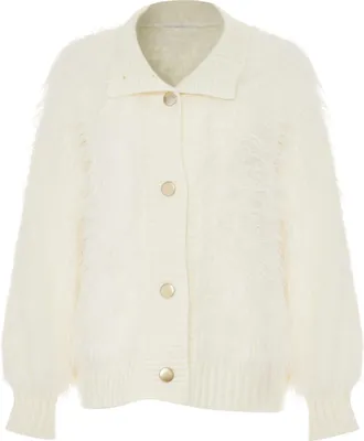 Produktbild von POOMI damen strickjacke - wollweiss, M
