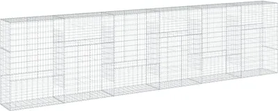 Image de vidaXL Gabion avec couvercle 600x50x150 cm Fer galvanisé