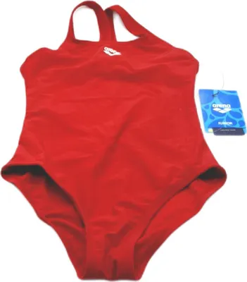 Produktbild von arena Dynamo Junior Einteiliger Badeanzug für Mädchen Chlor- und Salzbeständiger Sport Badeanzug aus MaxFit Material mit UV-Schutz Faktor 140 Rot (Red)