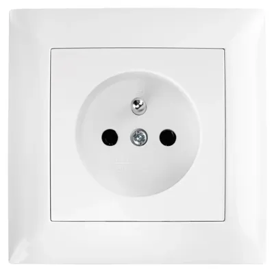 Immagine prodotto di Presa Singola Con Messa A Terra Toolight Jnh001-G + Cornice White