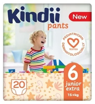 Produktbild von Kindii Windelhosen für Kinder Junior Extra Größe 6 (über 15 kg) 20 Stück