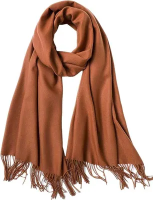 Produktbild von Baumwollschal Damen Einfarbig Karierter Pashmina-Schal XL Mit Quasten Für Herbst Und Winter