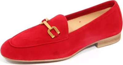 Immagine prodotto di G4550 mocassino donna UNISA red suede loafer shoe woman
