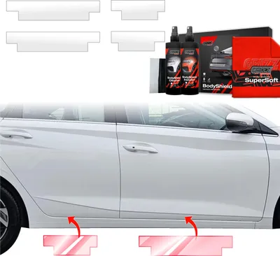 Obrázek produktu pro Ochranná fólie 4 v 1 Grizz Protector na prahy – Hyundai i20 (2023–2025)