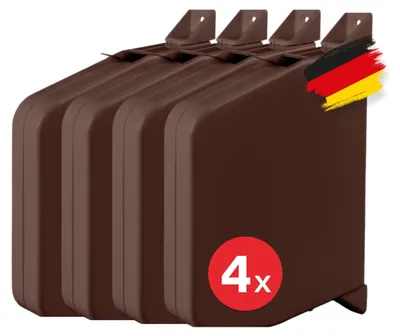 4x Rolladen-Gurtwickler Aufputz 14mm Mini braun