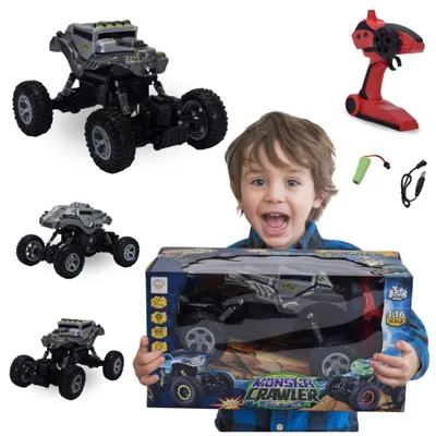 Immagine prodotto di Lolex | Auto fuoristrada telecomandata - 600 G - 4x4 giocattolo - Batteria 3,7 V/500 Mah - 36 X 20 X 20 Cm