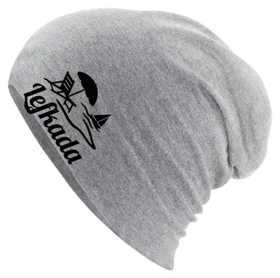 Produktbild von Huuraa Beanie Lefkada Griechenland Heather Grey One Size Baumwolle und Elasthan Mütze Geschenkidee