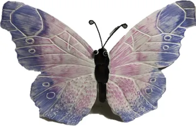 Produktbild von Gartendekoration Schmetterling aus Metall, ca. 40 x 30 cm, mit Wandhalterung, pulverbeschichtet
