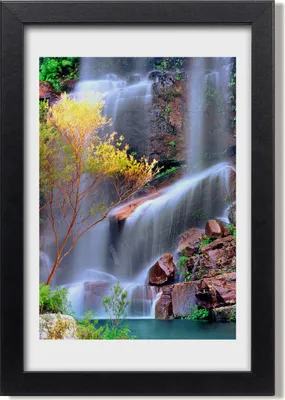 Produktbild von Bild 20x30 MDF-Rahmen, Wandkunst Wasserfall