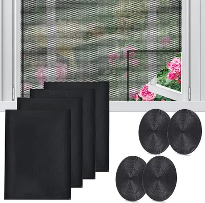 Obrázek produktu pro Samolepicí moskytiéra, 4 kusy, 130 x 150 cm, síťka proti hmyzu do oken