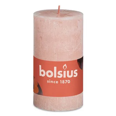 Image de Bolsius Rustik Bougie ronde rose brumeux 100/50mm