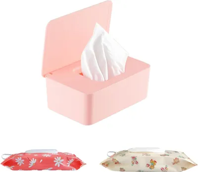 Image de Boîte pour lingettes, dimensions 18,5 x 12 x 7 cm, grande capacité, pour lingettes