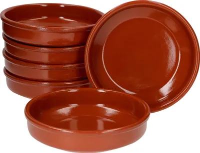 Produktbild von 6er Set Cazuela Ton-Schale Bruno Ø 20cm Größe L Mittelalter Wikinger