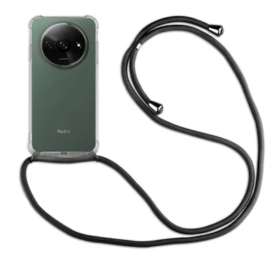 Produktbild von Handykette für Xiaomi Redmi A3 Handyhülle mit Band Case Hülle mit Kordel Bumper Schwarz