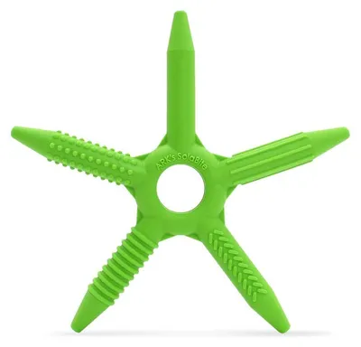 Image de Jouet à mâcher Ark Therapeutics SolaBite à cinq pointes, vert citron, sensoriel