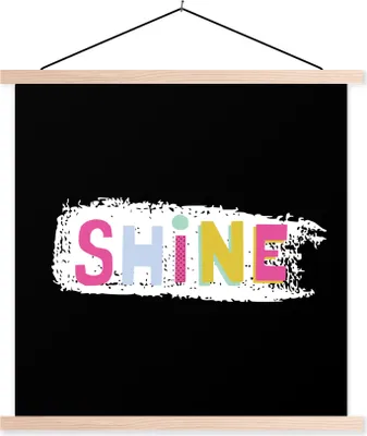 Produktbild von MuchoWow® Textilposter Sommer - Zitat - Weiß 40x40 cm mit holzfarbenen Rahmen - Posterleiste