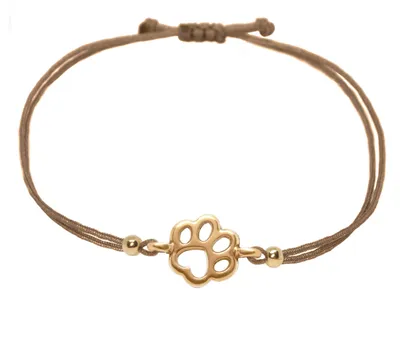 Produktbild von Selfmade Jewelry Armband Damen Roségold Pfote Handgemachtes Makramee Inkl. Schmu