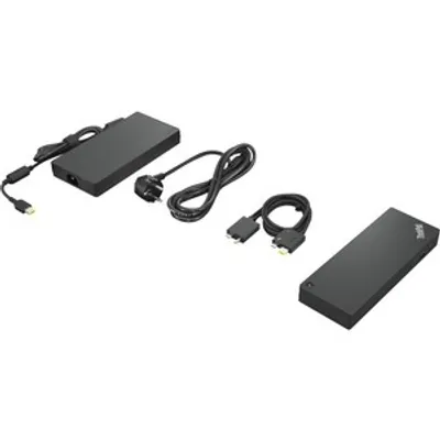 Produktbild von Lenovo 40B00300IT, Kabelgebunden, Thunderbolt 4, 230 W, 10,100,1000 Mbit/s, Schwarz, Rot, 40 Gbit/s