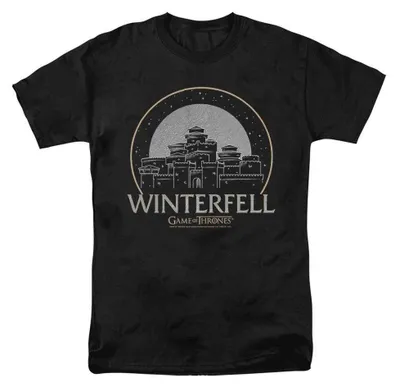 Obrázek produktu pro Tričko "Winterfell" ze seriálu Hra o trůny, uni, pro muže/ženy, model TV37181 (velikost M), barva černá, Obrázek vytvořený pomocí AI