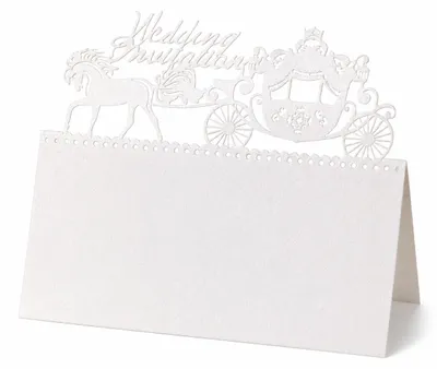 Produktbild von 50PCS Laser Cut Pferdekutsche Hochzeit Tischkarten
