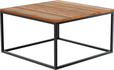 Produktbild von Couchtisch GONAR - Holz Eiche 80x80x45 cm | Sofatisch Eckig Beistelltisch Holz Wohnzimmertisch Klein