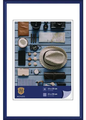 Obrázek produktu pro Plastový rámeček Henzo Napoli 21x30 cm modrý rámeček na dokumenty DIN A4