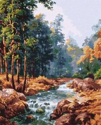 Produktbild von Malen nach Zahlen – Karpatenbrunnen 40 x 50 cm – Ideyka