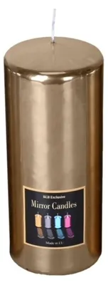 Produktbild von Stumpenkerzen metallic gold 75x180mm