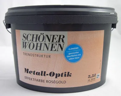 Produktbild von Metall-Optik-Effektfarbe roségold glänzend 2,5l