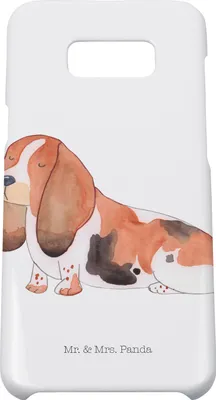 Produktbild von Mr. & Mrs. Panda Samsung Galaxy S8 plus Handyhülle  Hund Basset Hound - Weiß - Geschenk, Handy, Case, Hülle, Sprüche, Cover, Süß