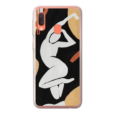 Produktbild von MuchoWow® Handyhülle Schutzhülle Hülle für Samsung Galaxy A20e Frau - Silhouette - Grau Silikon Softcase Handy Hülle - Abdeckung