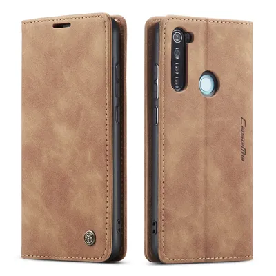 Produktbild von Redmi Note 8 Hülle, Retro Kunstledertasche, Kartenfächer, Standfunktion Schutzhülle für Xiaomi Redmi Note 8 Braun