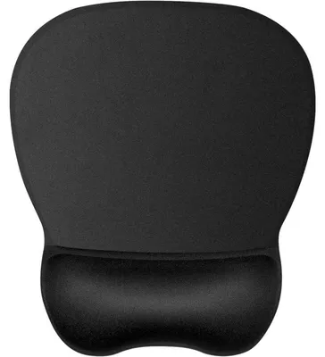 Produktbild von Mauspad mit Gelkissen und Handauflage, ergonomisch, rutschfest, glatter Stoffbezug