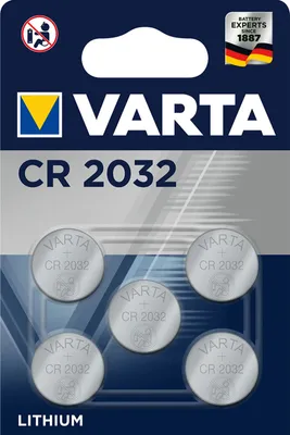 Produktbild von Varta - 5er Set Lithium Knopfzelle CR2032 - 3 V