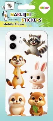 Image de Autocollants décoratifs Animaux mignons Couleur joyeuse Téléphone portable