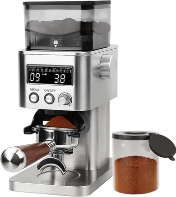Immagine prodotto di Macinacaffè elettrico - Macinino per caffè - Macinino per chicchi - Macinino per caffè - Macinini per espresso - Macinino con macinatura conica in acciaio inossidabile
