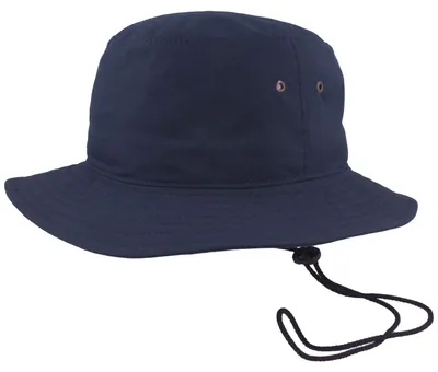 Flapper mit Kinnband und UV-Schutz 40+ von Hut-Breiter in blau