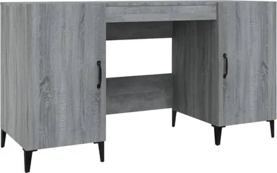 Image de vidaXL Bureau Gris Sonoma 140x50x75 cm Bois composite